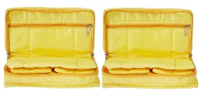 Kuber Industries Portable Jewellery Organizer With 6 Tranasparent Pockets, Pack of 2 (Yellow)-HS_38_KUBMART21240