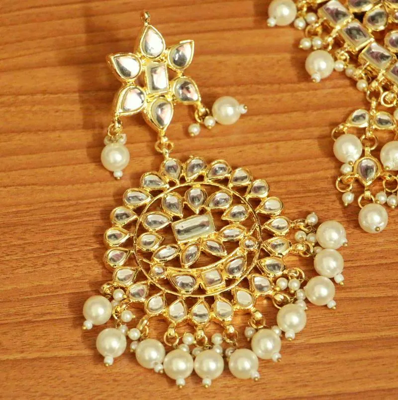 Kundan Polki Look Semi Bridal Necklace Set