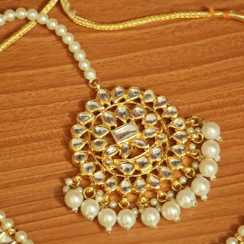 Kundan Polki Look Semi Bridal Necklace Set