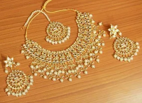 Kundan Polki Look Semi Bridal Necklace Set