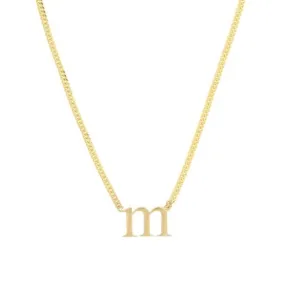 Lowercase Roman Times Initial Necklace