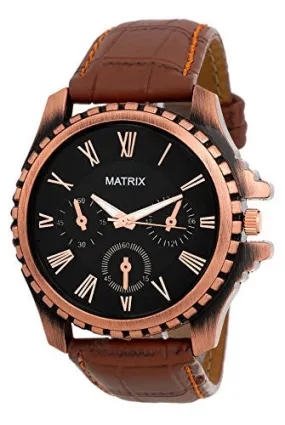 Matrix Analog Black Dial Men's Watch-CPR-ARM-BK
