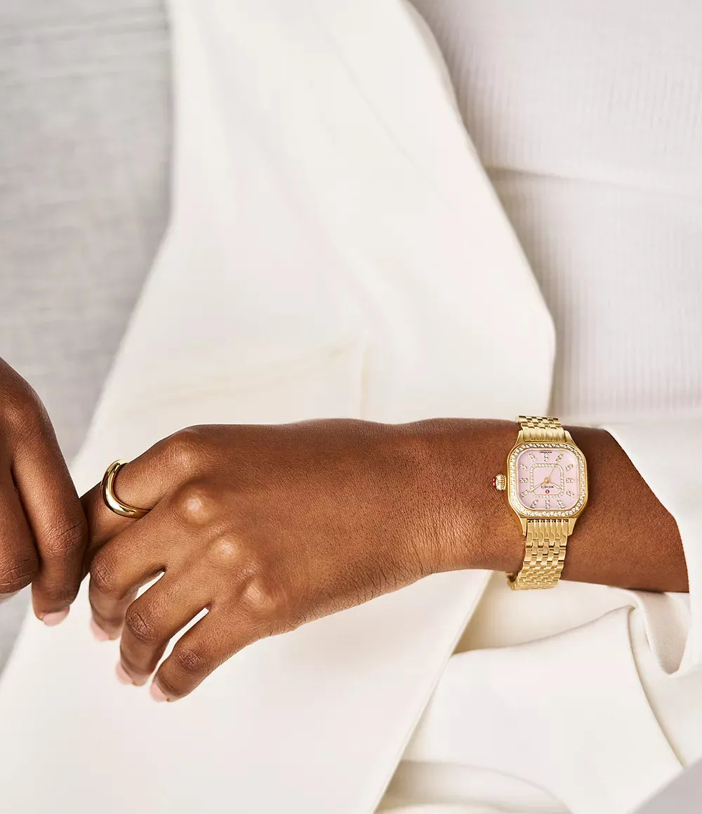 Meggie 18K Gold-Plated Diamond Watch MWW33B000007