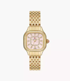 Meggie 18K Gold-Plated Diamond Watch MWW33B000007
