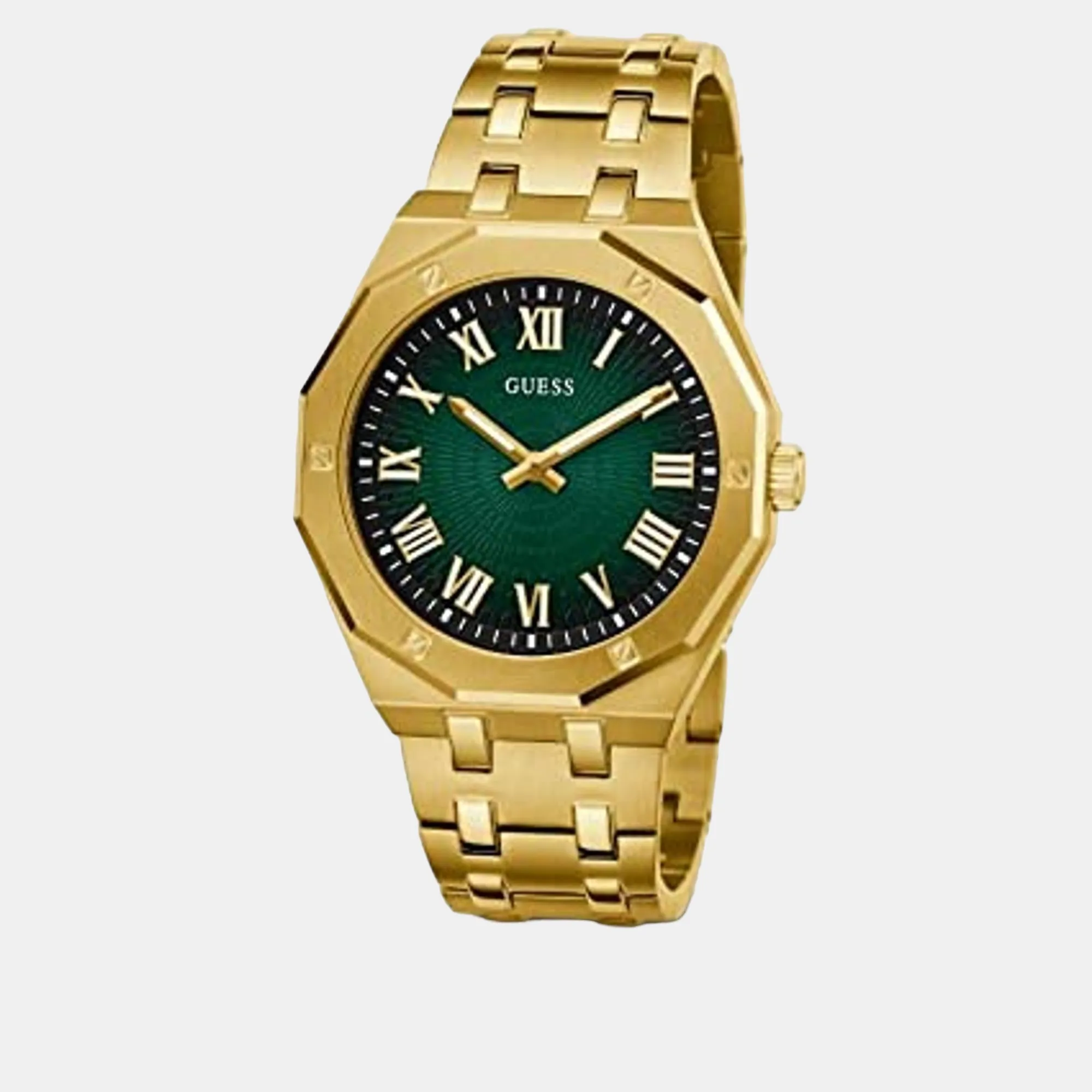 Men's Analog Green Dial Stainless Steel Watch GW0575G2
