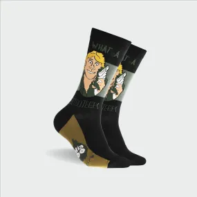 Men's Australia Zoo Beeyooteeey Cotton Crew Socks - Green
