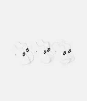 Nike Everyday Essential No Show Socks (3 Pair) - White / Black