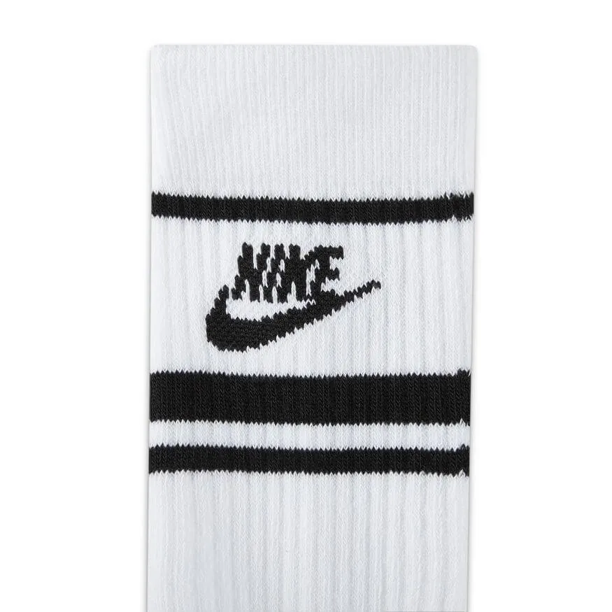 Nike Sportswear Everyday Essential Crew Socks (3 Pairs) White Black