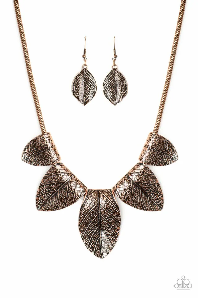 Paparazzi Necklace ~ Garden Gatherer - Copper