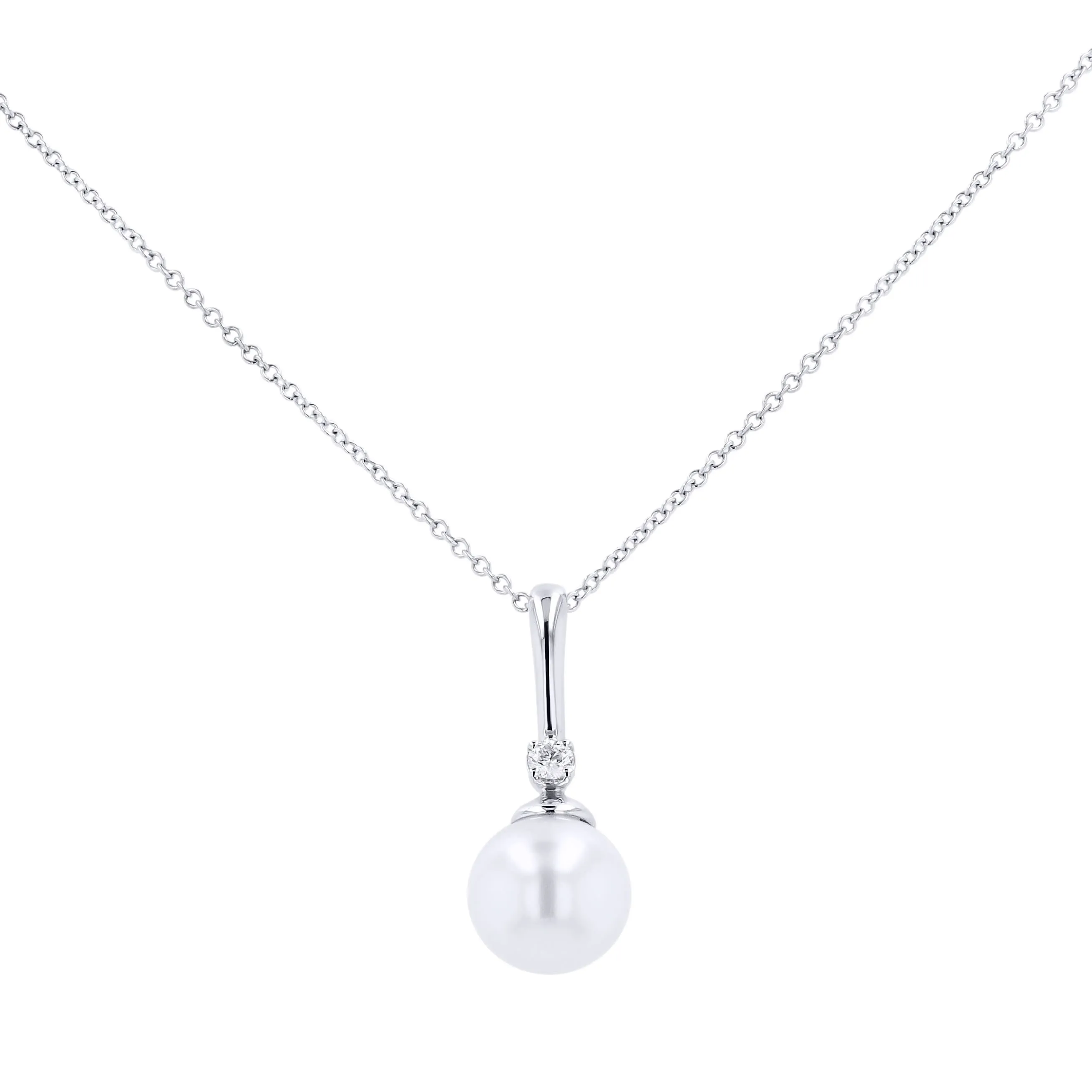 Pearl and Diamond-Accent Pendant