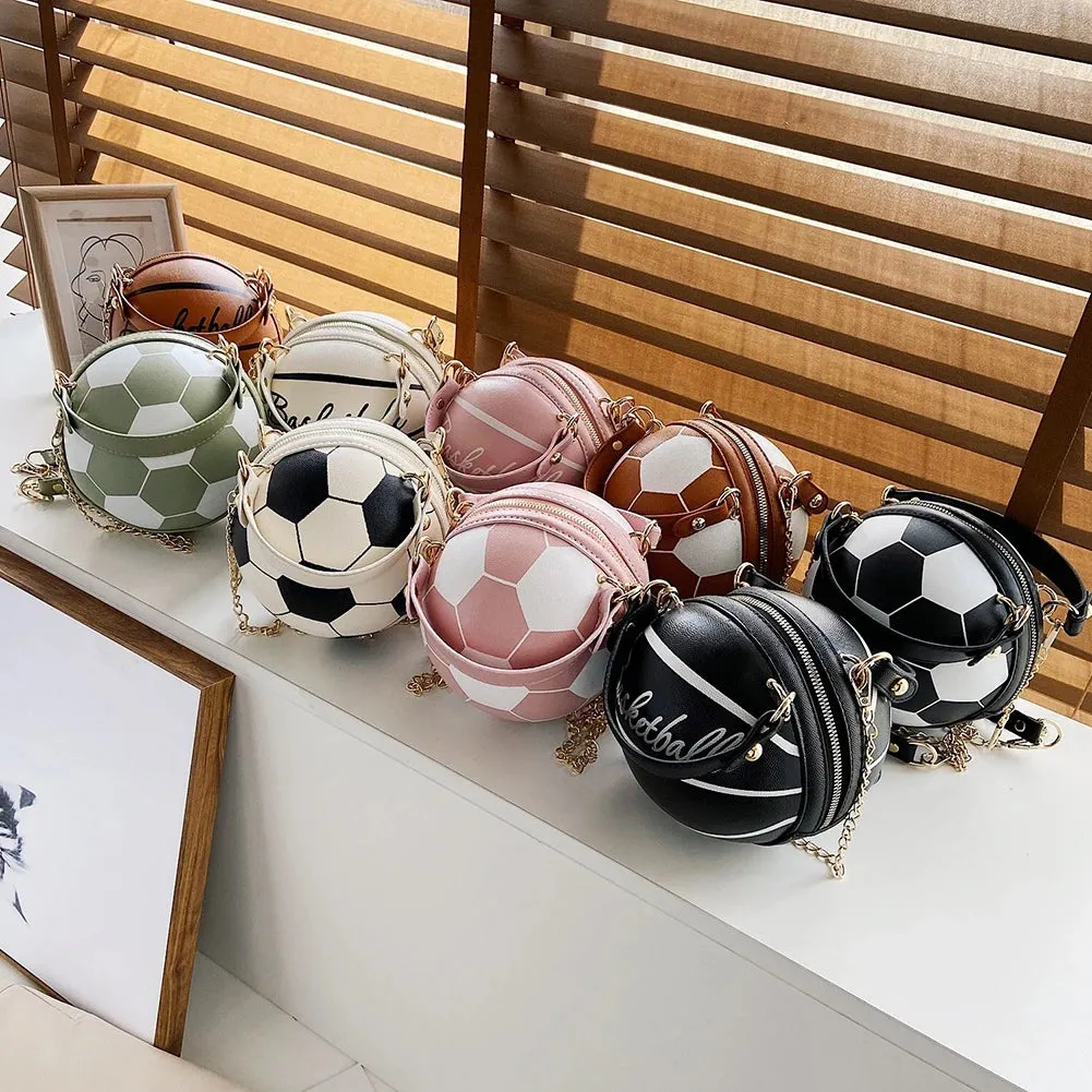 Personality INS Fashion Women Ball Bag Soft PU Leather Crossbody