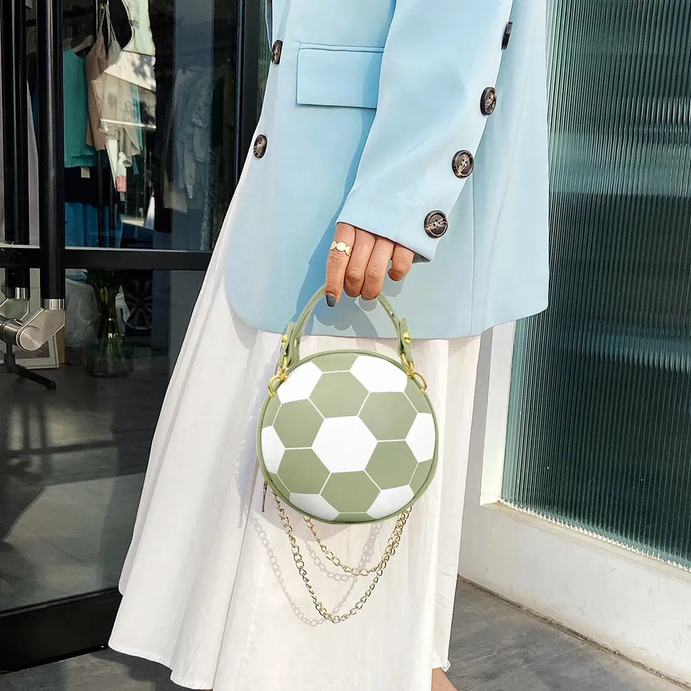Personality INS Fashion Women Ball Bag Soft PU Leather Crossbody