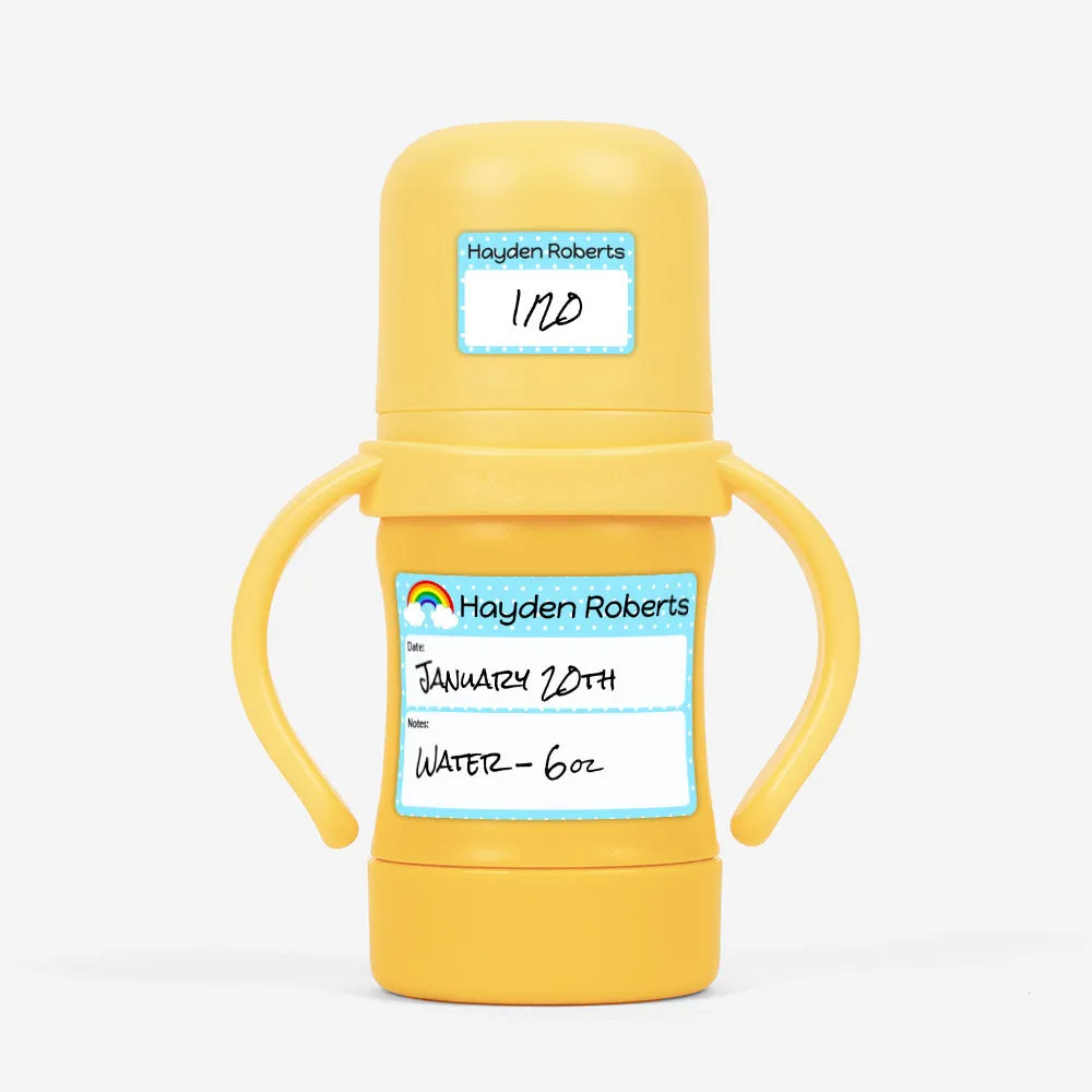 Rainbow Sippy Cup Write-On Labels