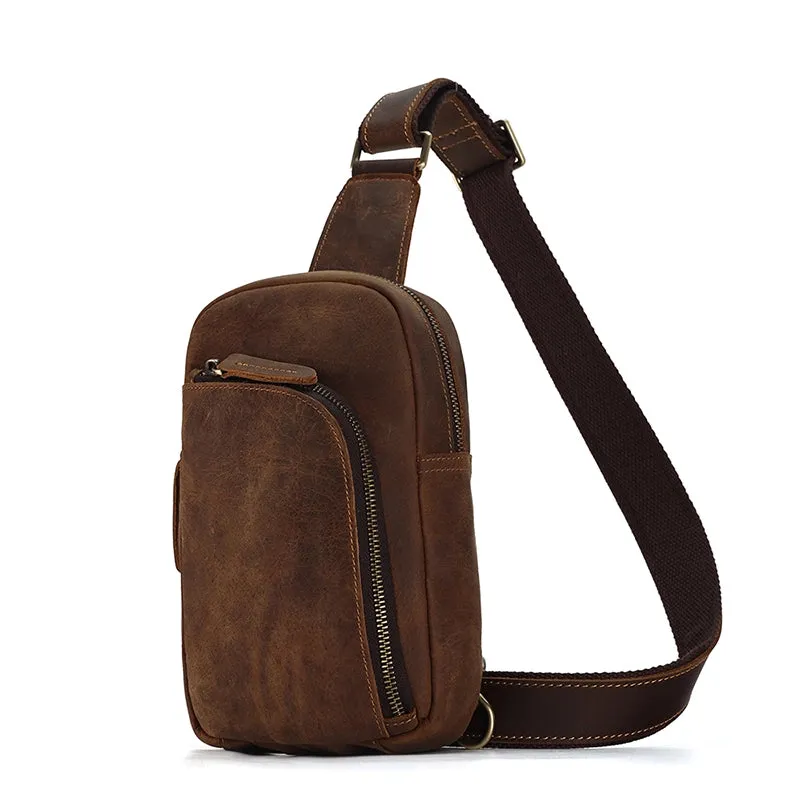 Refined Heritage Leather Sling Bag