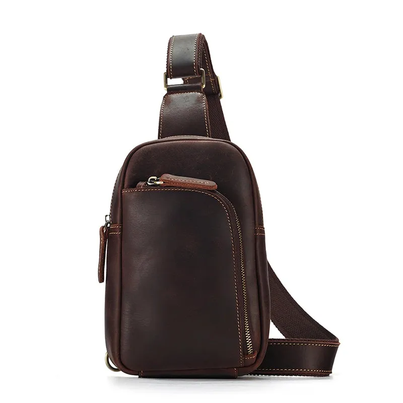 Refined Heritage Leather Sling Bag
