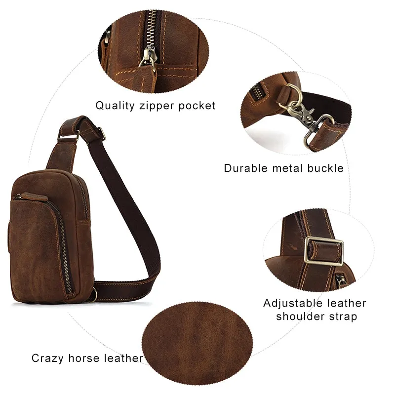 Refined Heritage Leather Sling Bag