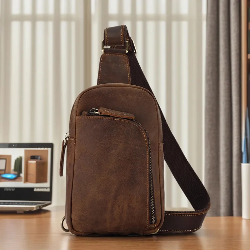 Refined Heritage Leather Sling Bag