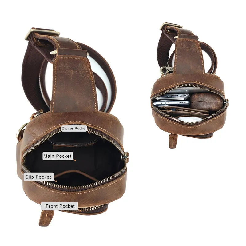 Refined Heritage Leather Sling Bag