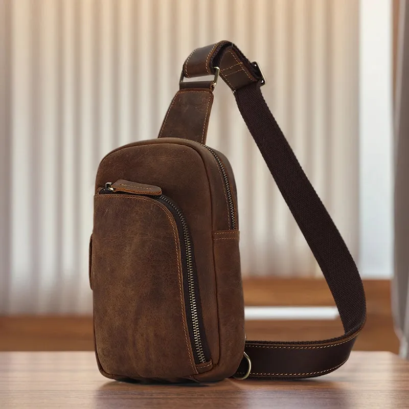 Refined Heritage Leather Sling Bag