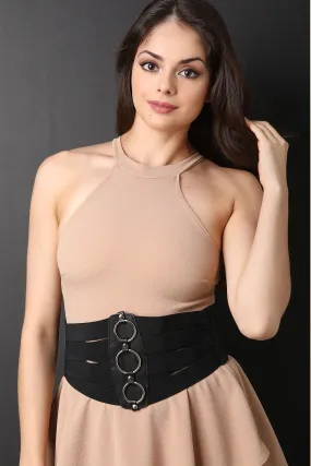 Ringlet Lattice Wide Elastic Corset Belt