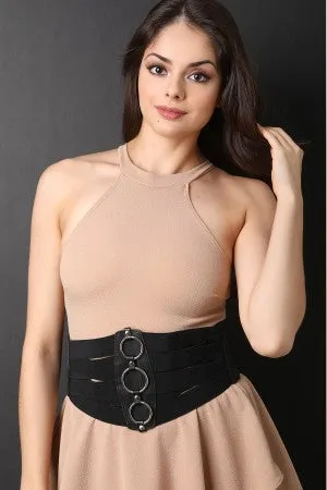 Ringlet Lattice Wide Elastic Corset Belt