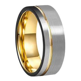 SIGNORILE TUNGSTEN RING | Silver & Gold | BespokeBrothers®