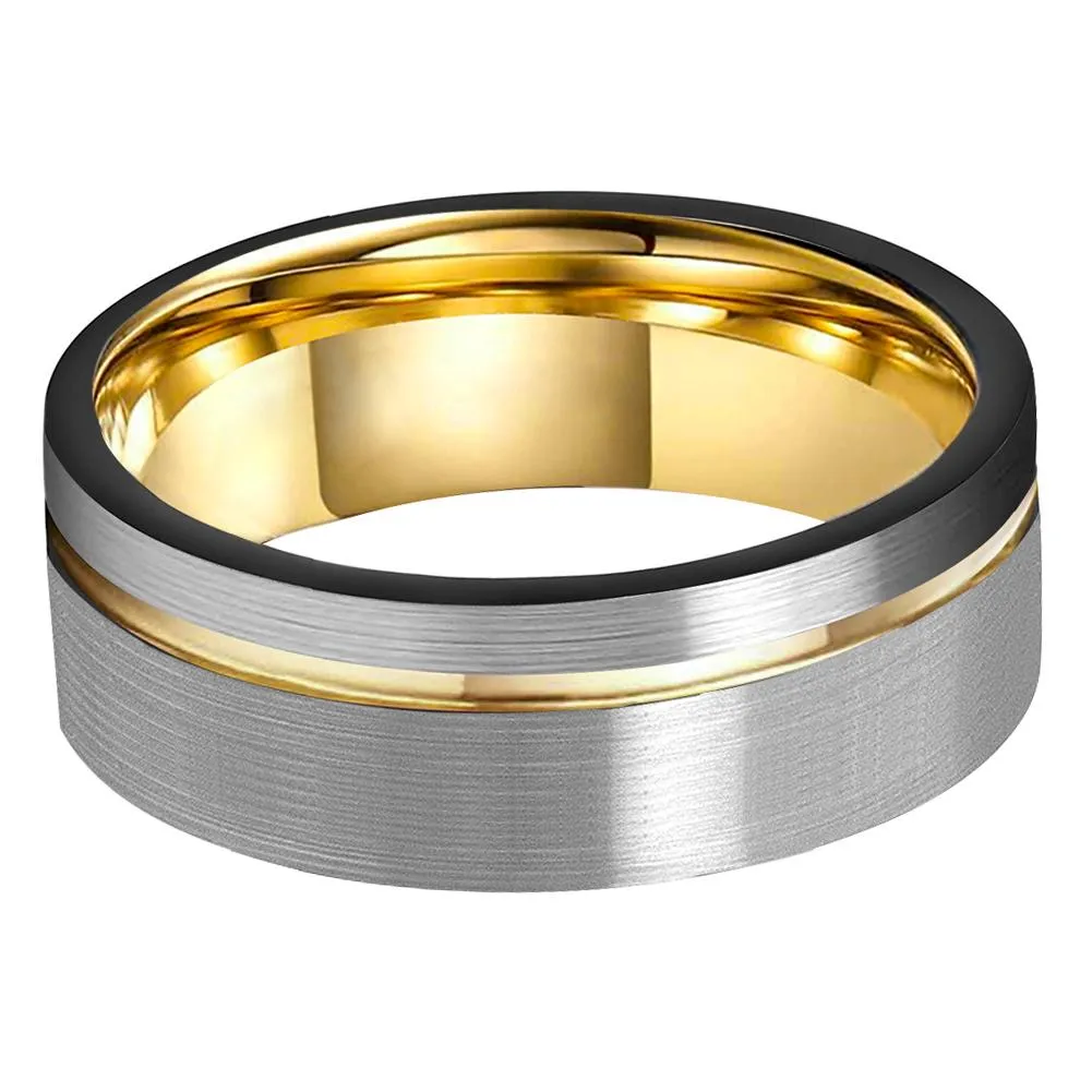 SIGNORILE TUNGSTEN RING | Silver & Gold | BespokeBrothers®