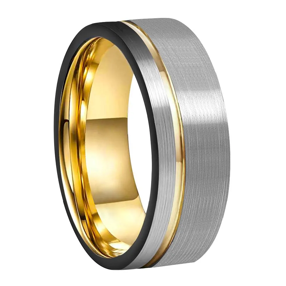 SIGNORILE TUNGSTEN RING | Silver & Gold | BespokeBrothers®