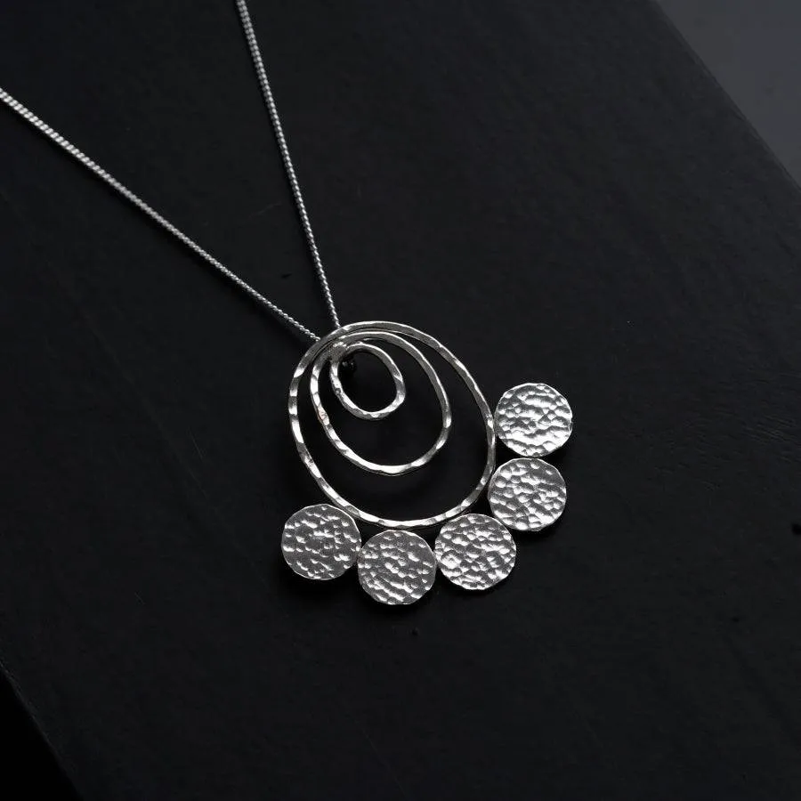 Silver Hammered Necklace