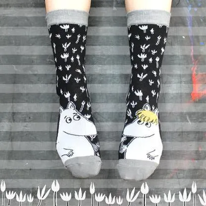 Socks Moomin Black Printed