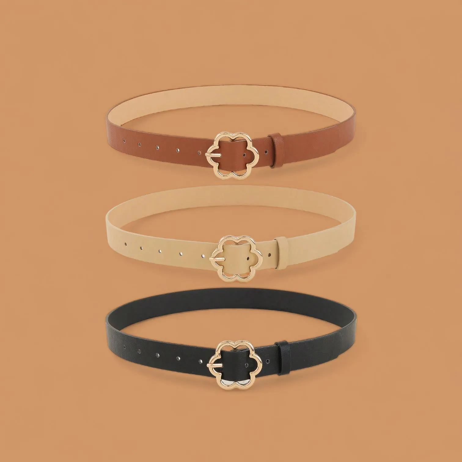 TAILLE 3pc Set 1” Special Decor Buckle Belts
