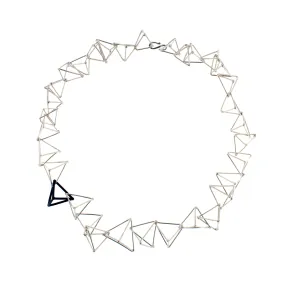 TRIANGLE - WHITE & BLACK - WBT008 20" Triangle Necklaces