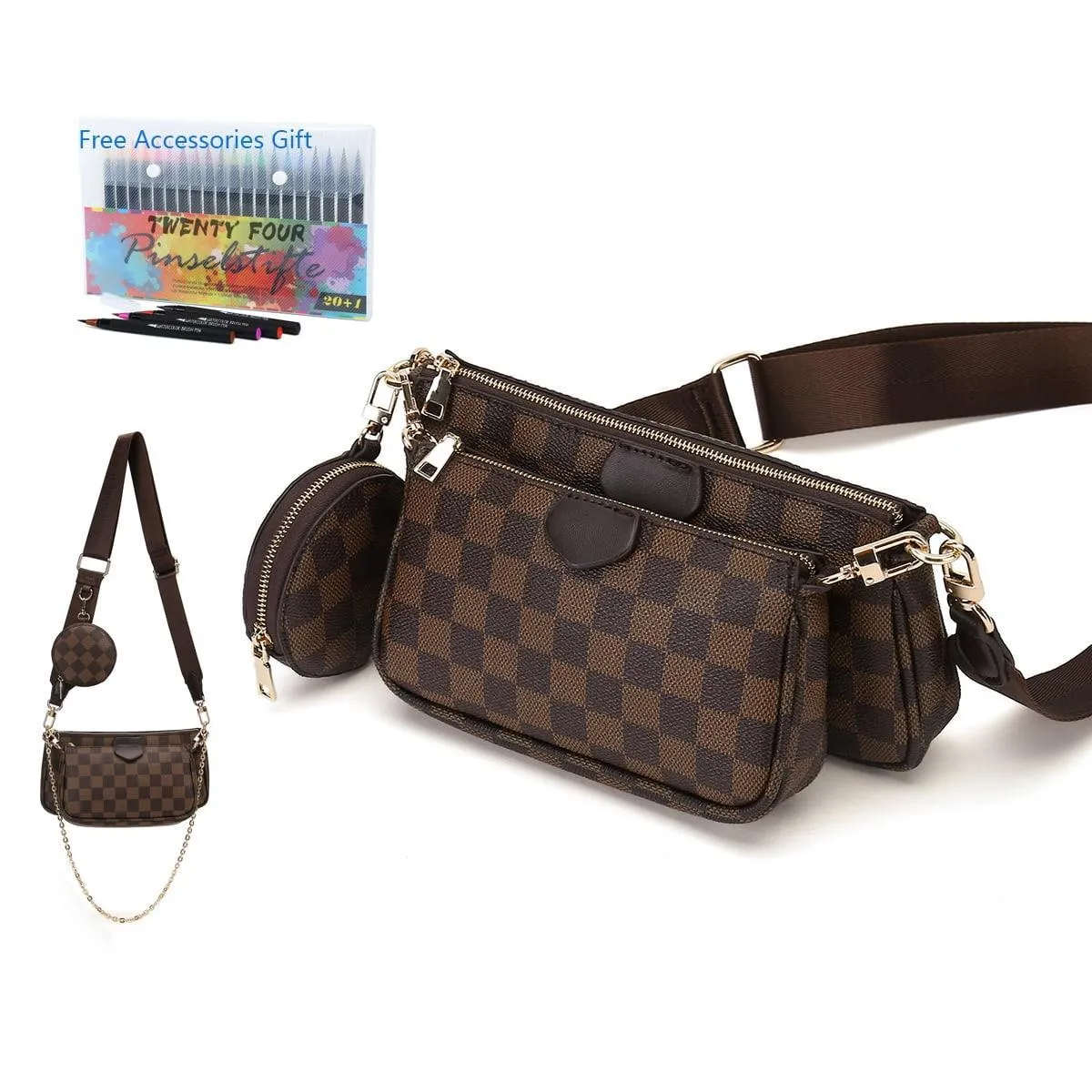 TWENTY FOUR Women's Bags Mother's Day Fashion Gifts Women's Accessories Trendy For Mom With Free Gift 7 Set Bags