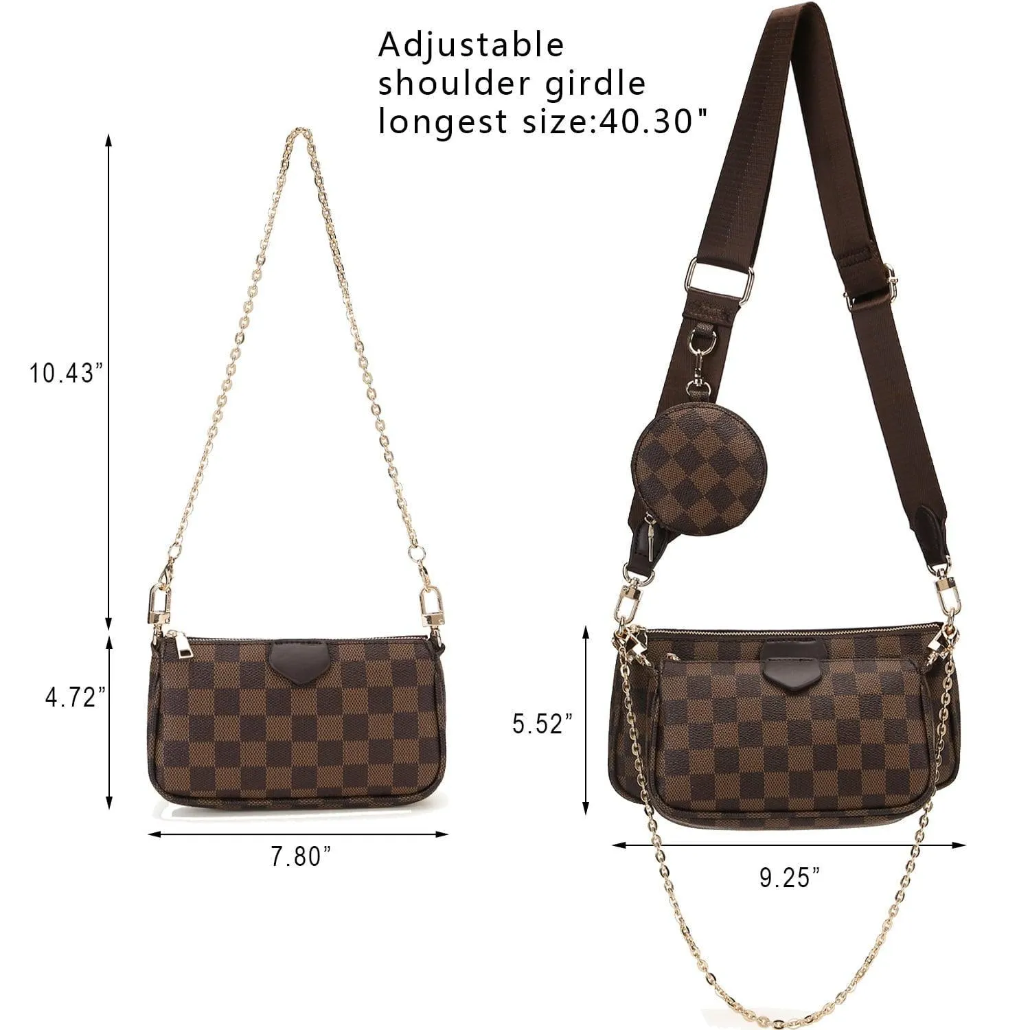 TWENTY FOUR Women's Bags Mother's Day Fashion Gifts Women's Accessories Trendy For Mom With Free Gift 7 Set Bags