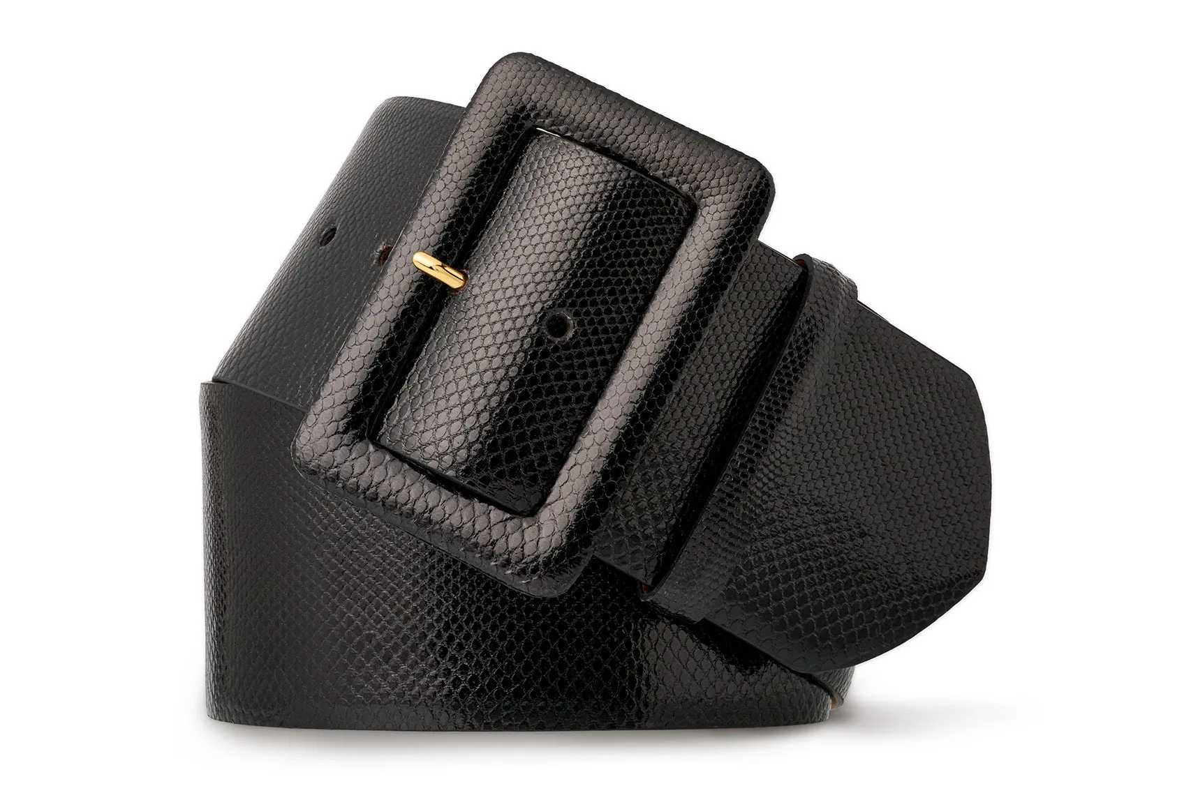 Wide Karung Belt with Covered Buckle