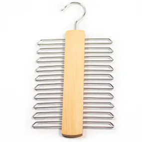 Wood Tie Hanger with 20 Holders (Natural)